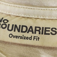 No Boundaries Men’s S Cotton Oversize Tee Short Sleeve Yellow T-Shirt NEW