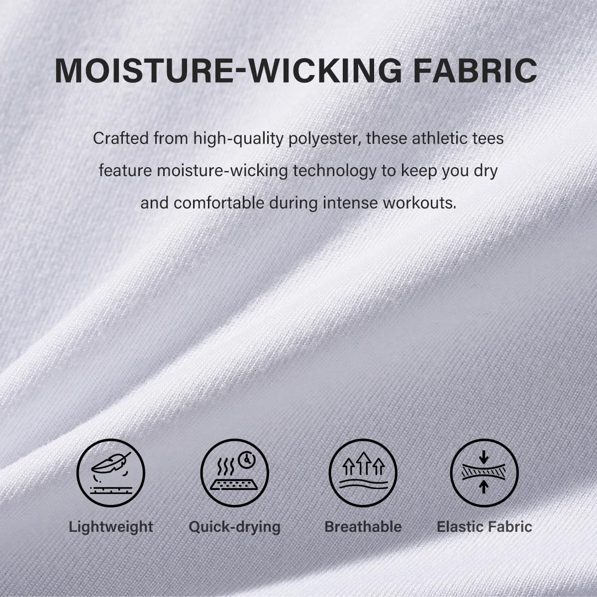 Men's Quick Dry Gym T-Shirts Multipack Workout Short Sleeve Shirts Athletic R... gallery