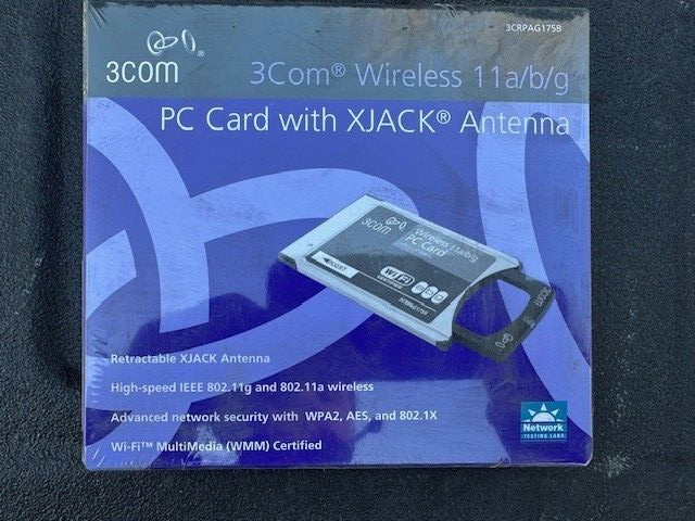 3Com SL-3050 Wireless PC Card with XJACK Antenna  (C3RPAG175B) New and Sealed
