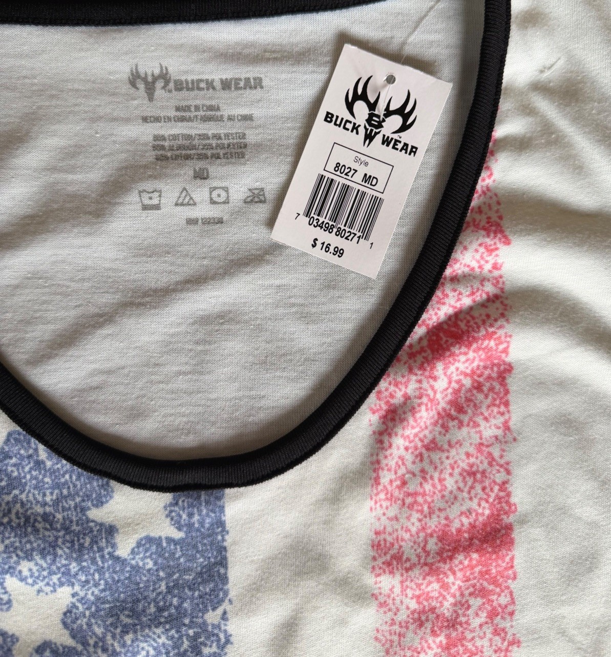 Buck Wear USA Flag Sleeveless Shirt Tank Top gallery