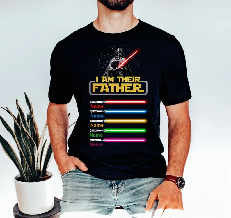 Personalized Father Shirt I Am Their Father Shirt Fathers Day Star W_rs Father gallery