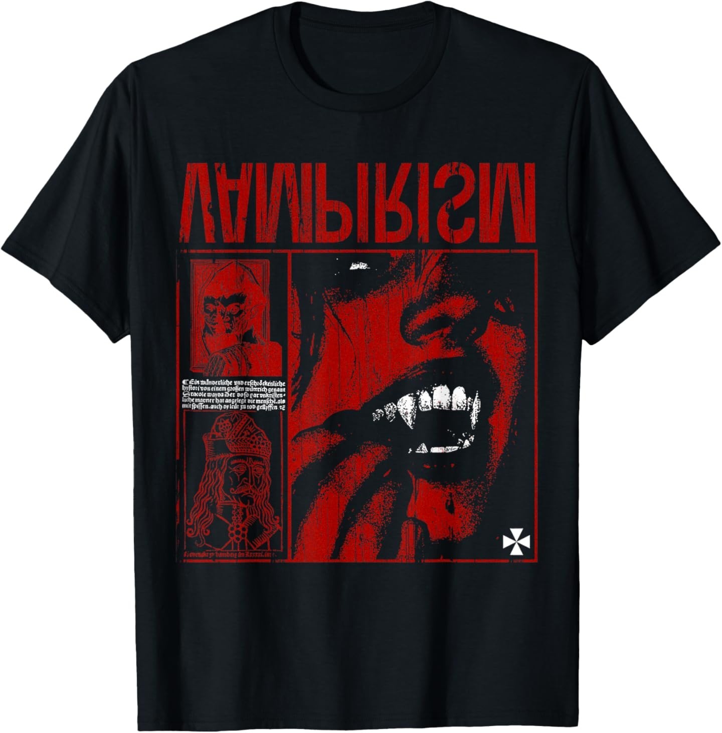 Dark Gothic Black and Red Vampire Emo Y2K Grunge Streetwear T-Shirt gallery