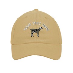 Your Text Here Custom Nubian Goat Custom Embroidered SOFT Unstructured Hat Cap