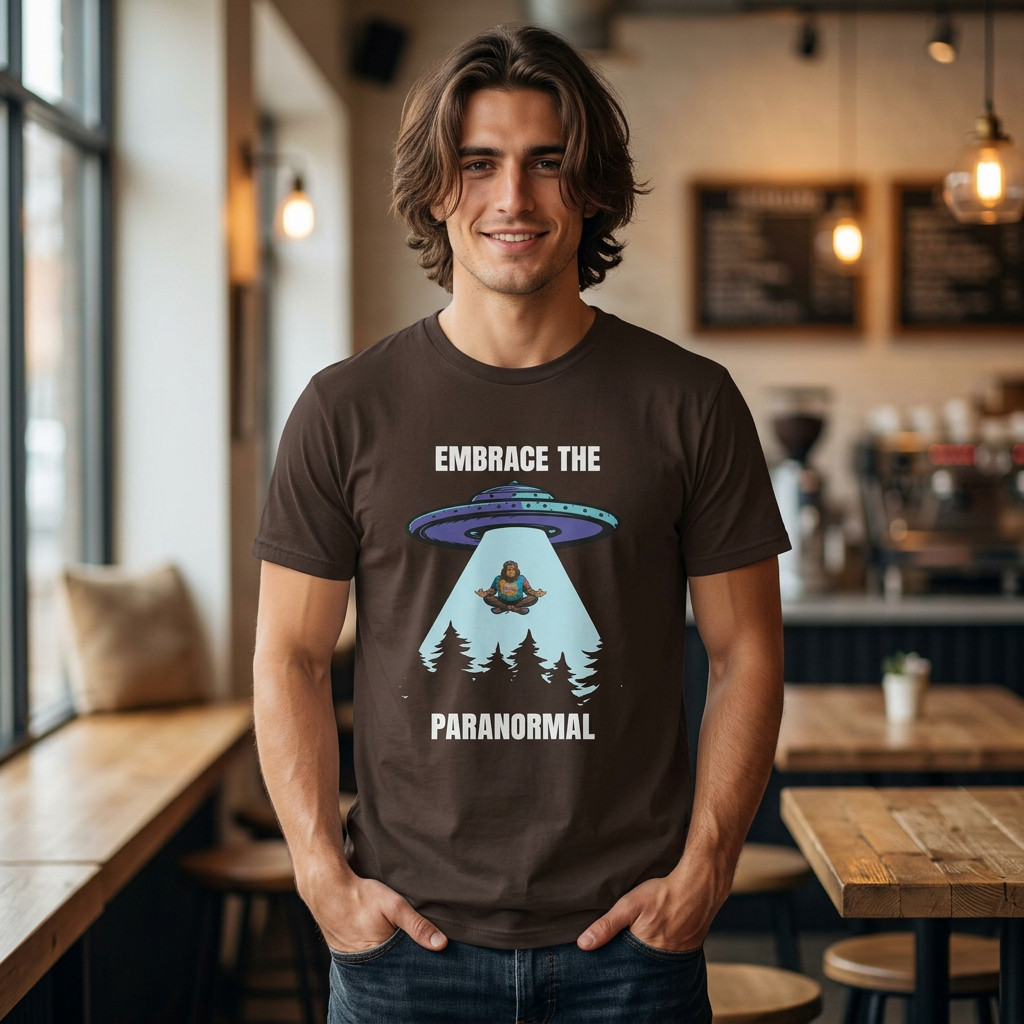 Embrace the Paranormal T-Shirt | UFO Bigfoot Hippie Tee