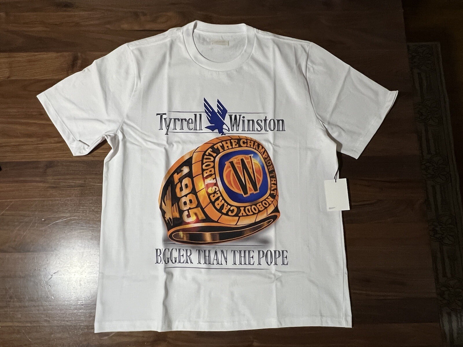 Aime Leon Dore ALD x Tyrrell Winston Championship Tee Mens Size XL Bright White gallery