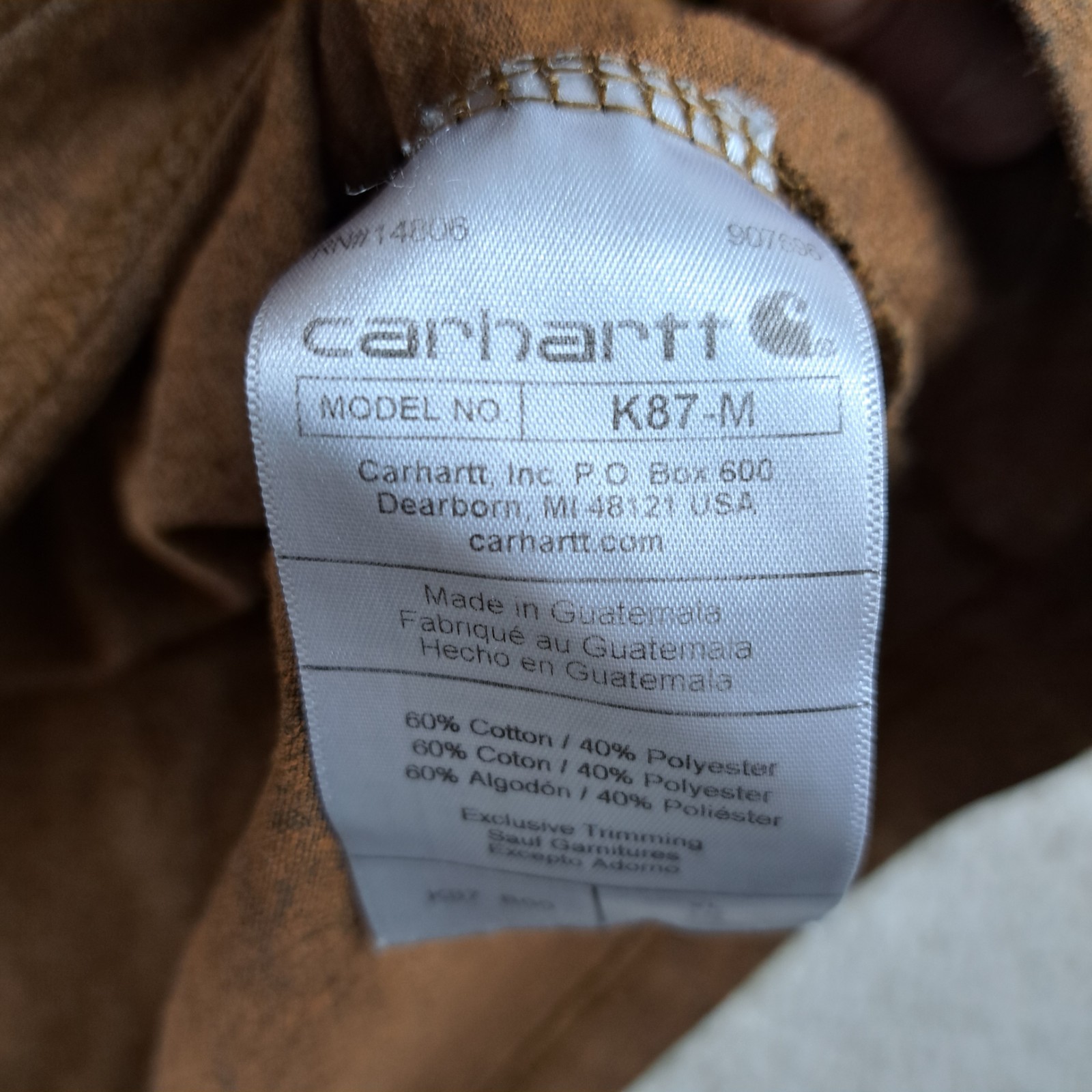Carhartt Shirt Mens Size XLarge Brown Loose Fit Short Sleeve Casual Work TShirt gallery