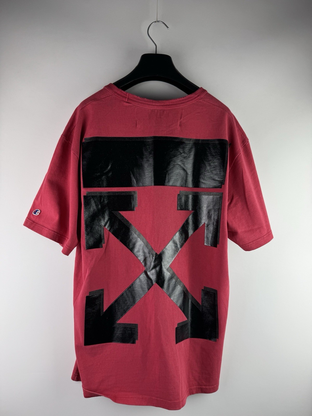Off-White x Champion Virgil Abloh T-Shirt Red 2013 Size – M