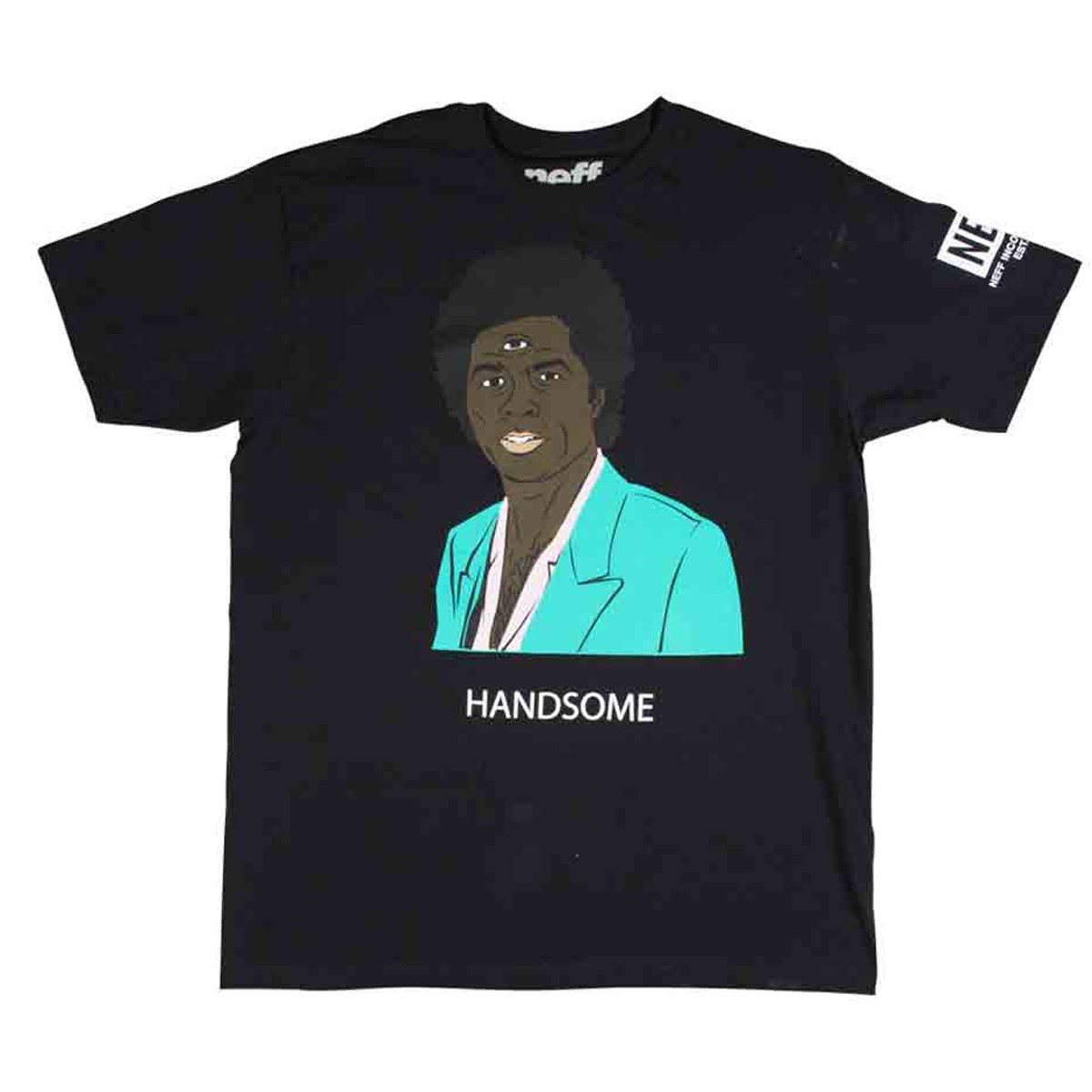 Neff Handsome Guy Cotton Short Sleeve T-Shirt, Men’s Large, Black New