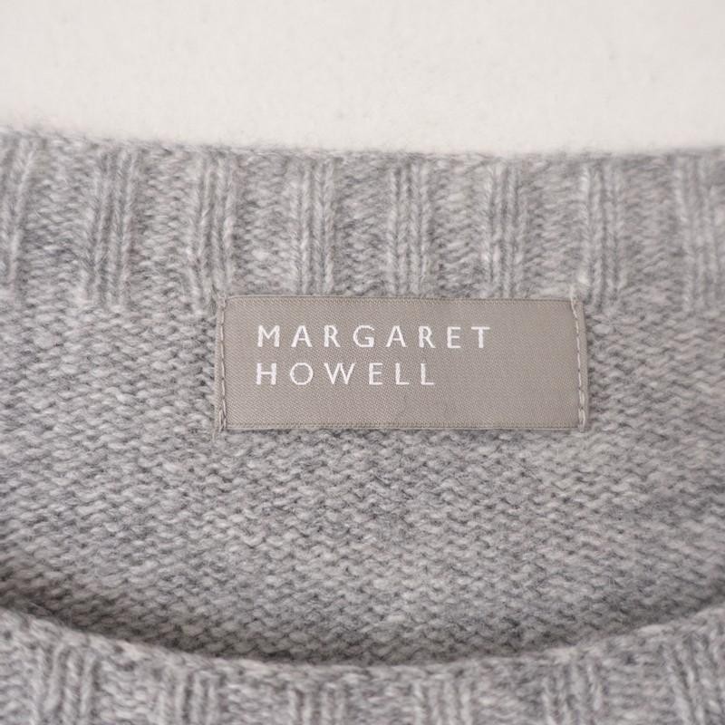 Margaret Howell Wool Cashmere Silk Knit Sweater Gray Heather Seamless gallery