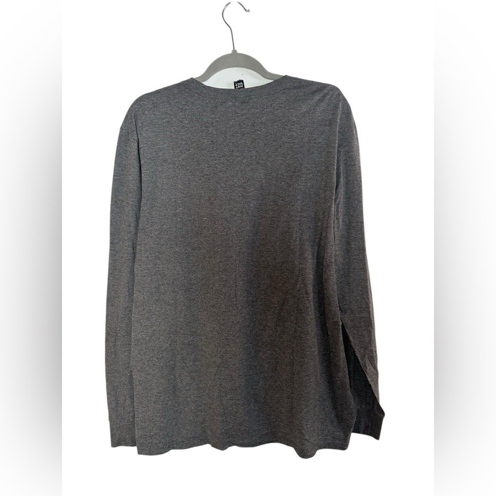 District Perfect Tri Long Sleeve "Rest Day" Graphic Tee Gray XL gallery