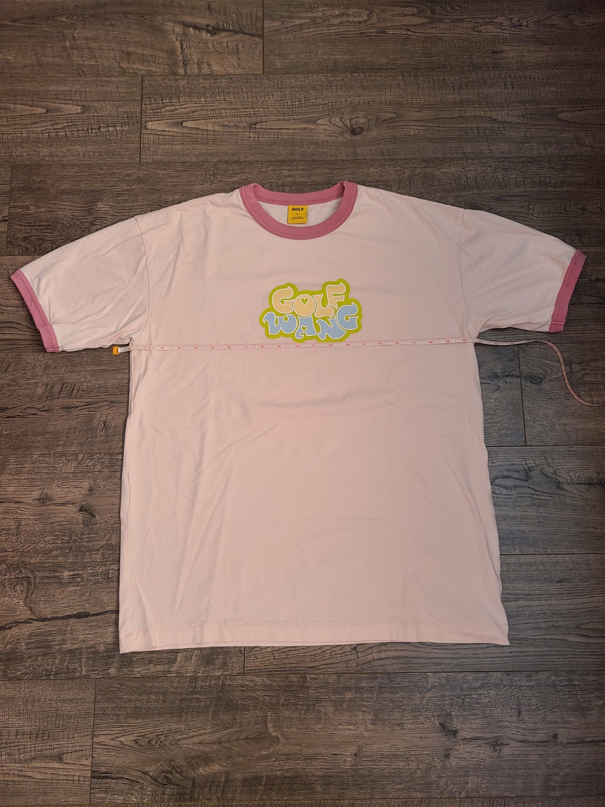 Golf Wang Pink Ringer T-Shirt with Contrasting Trim Size L gallery
