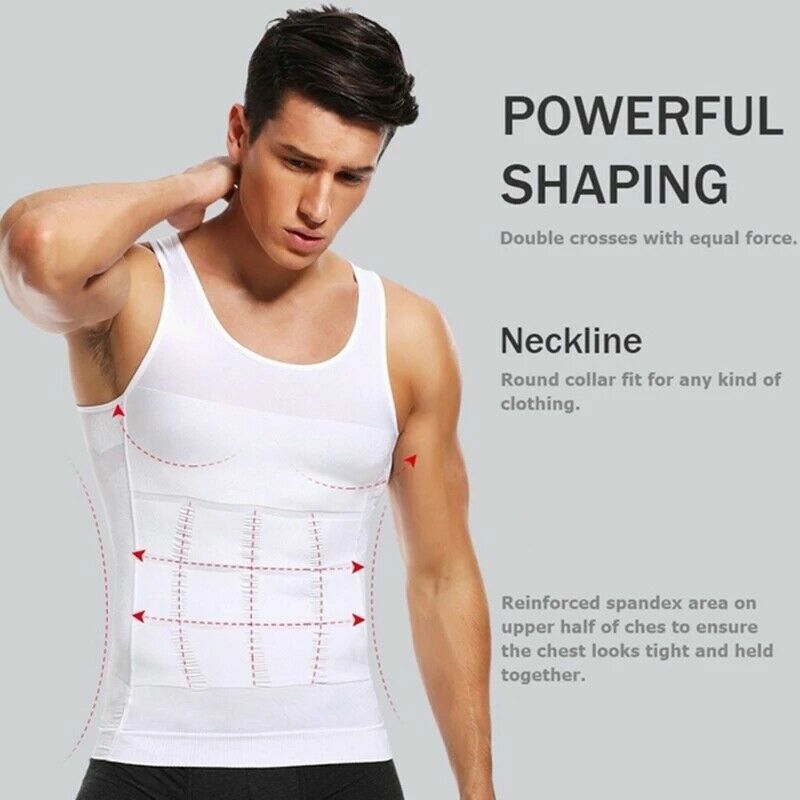Men's Compression Body Shaper Sports Vest Slimming Shirt Simple Classic Tank Tee gallery