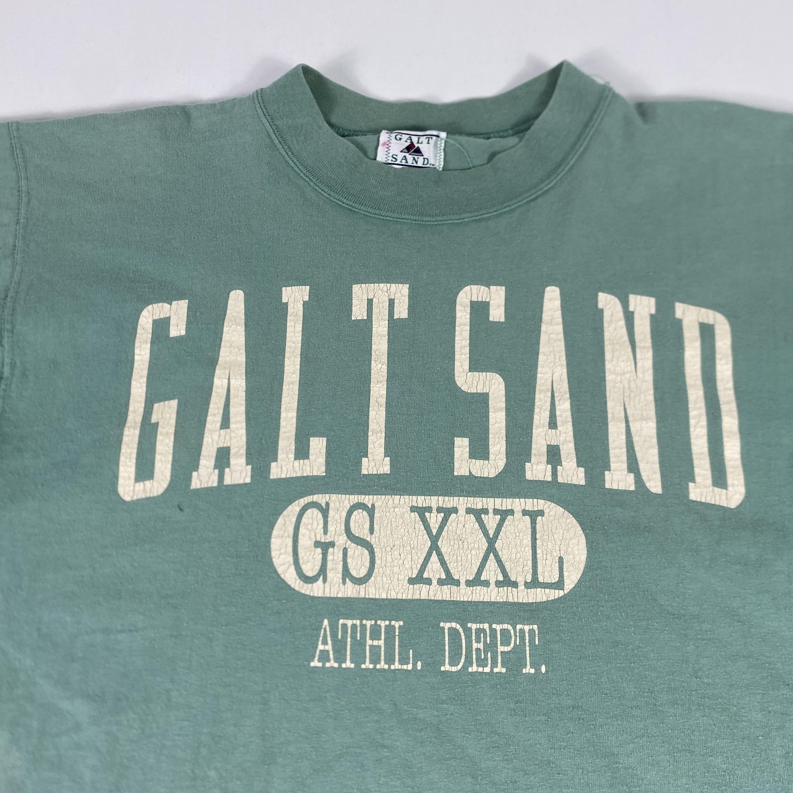 Vintage Galt Sand Shirt Mens Large Green Athletic Dept Graphic Tee USA Made 90s gallery