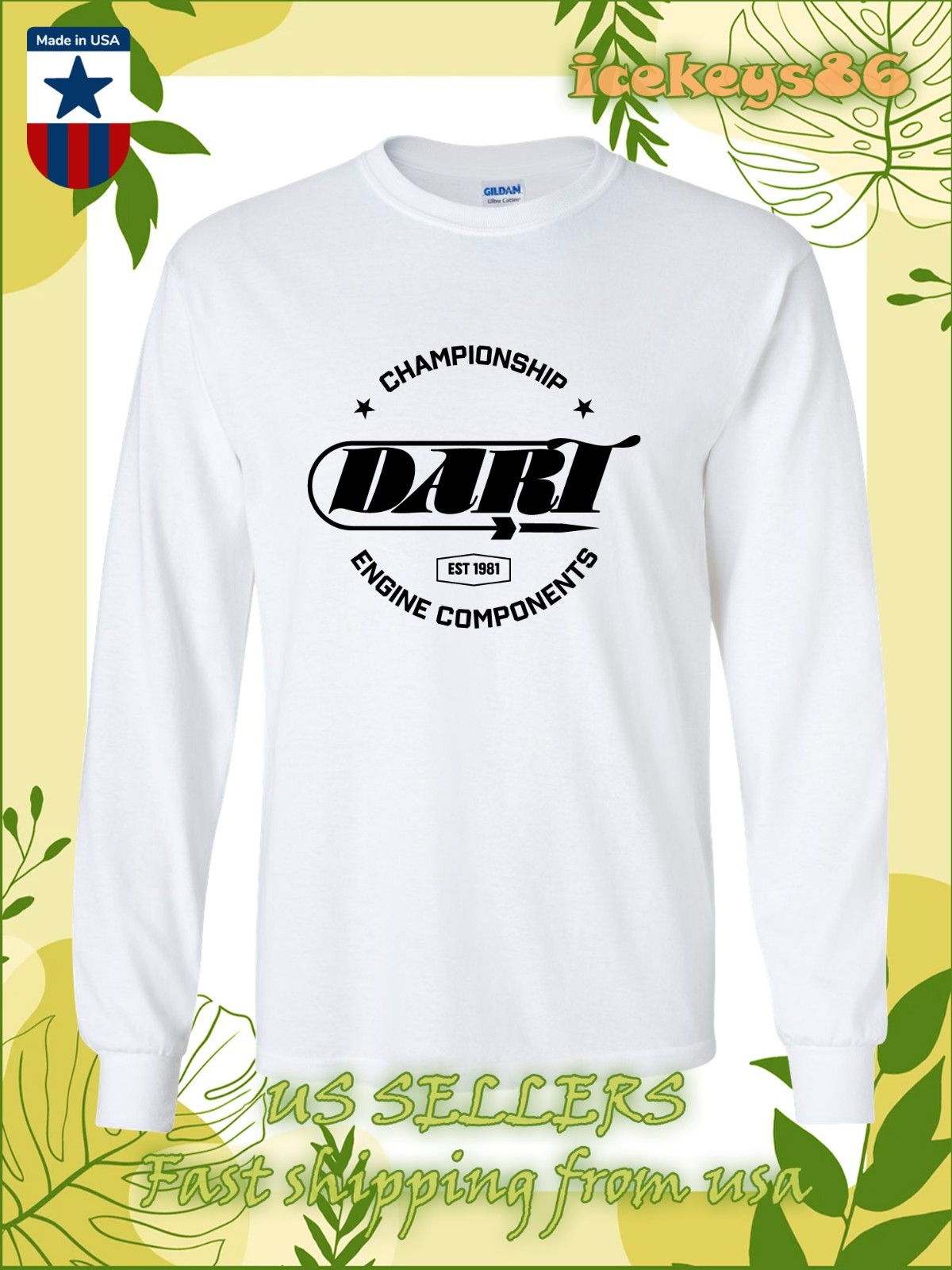 Dart Championship Engine Logo Men's Long Sleeve T-Shirt American Size T-Shirt gallery