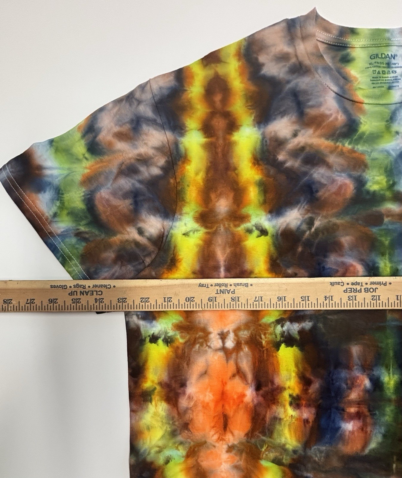 Handmade Ice Tie Dye Adult T-Shirt Unisex Size XL Multicolored Gildan Tee NEW gallery