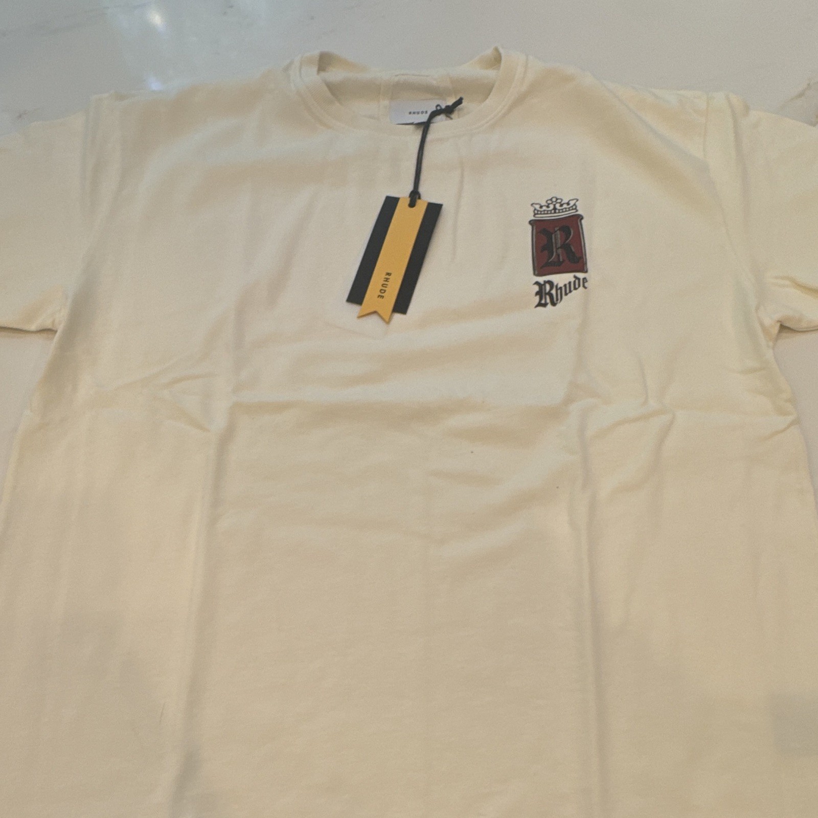 RHUDE Fumar S1 Tee Men's M White Black Red Cotton Graphic Logo Crew Neck gallery