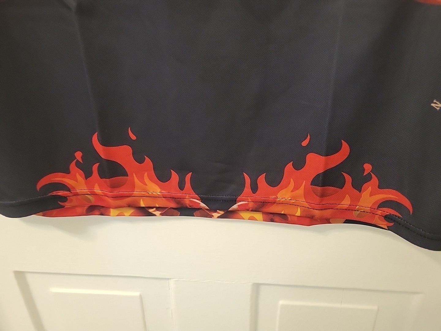 Double-Sided DARK DOMAIN & FLAMES, SKULLS Black Halloween Adult XL T-Shirt gallery