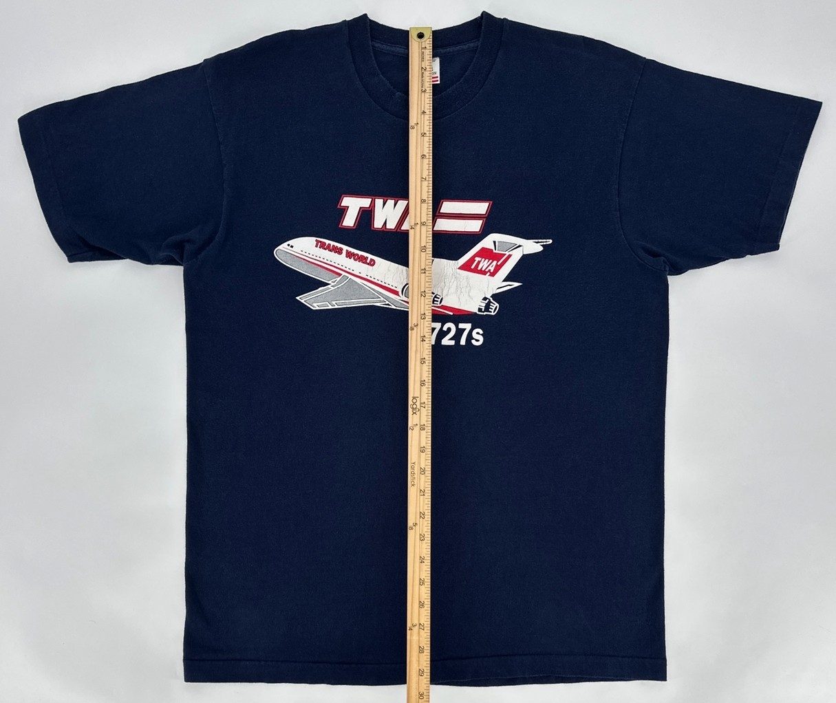 Vintage TWA Airlines T-Shirt Adult XL Blue Single Stitch 727s Airplane Graphic gallery