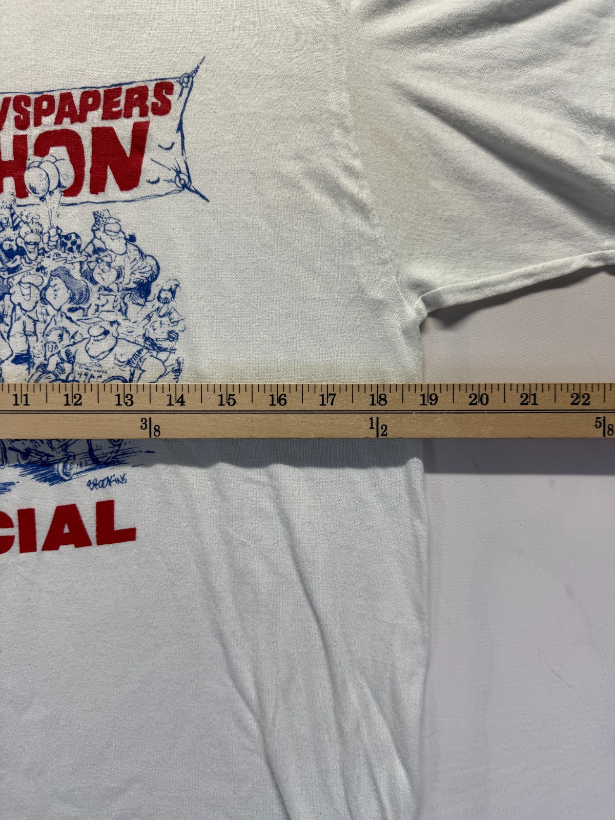 VTG Stedman T Shirt Mens Large White Graphic Print Richmond Newspapers Marathon gallery