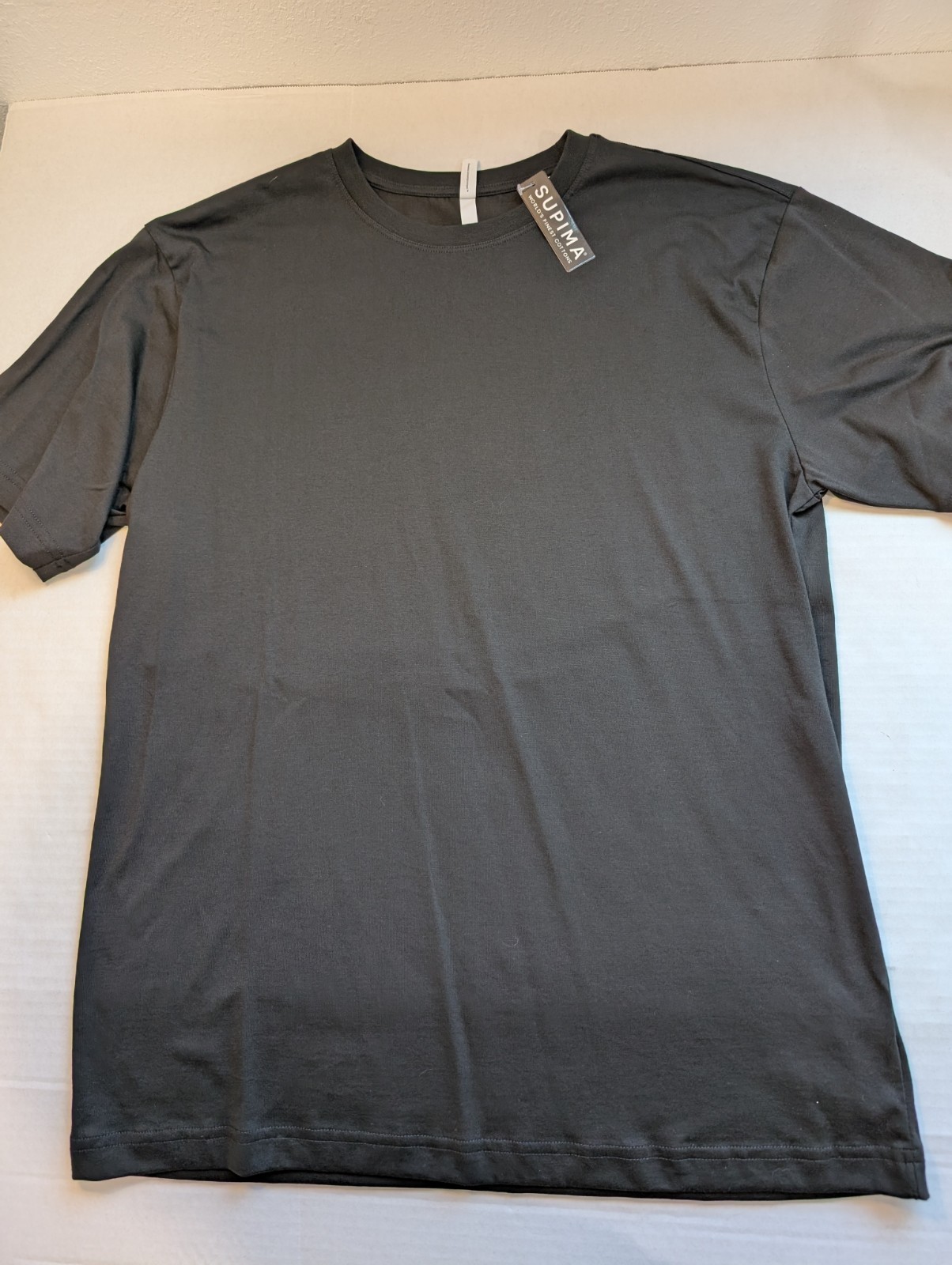 100% Supima Cotton Original Favorites Blank Tshirt Black Size Large Short Sleeve
