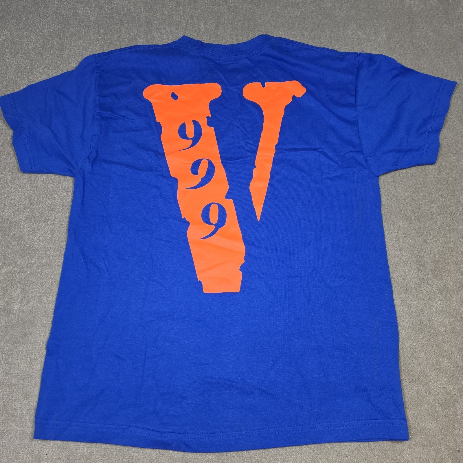 Vlone Juice X World 999 Short Sleeve Tee Blue Men Comfortable Large L NWOT