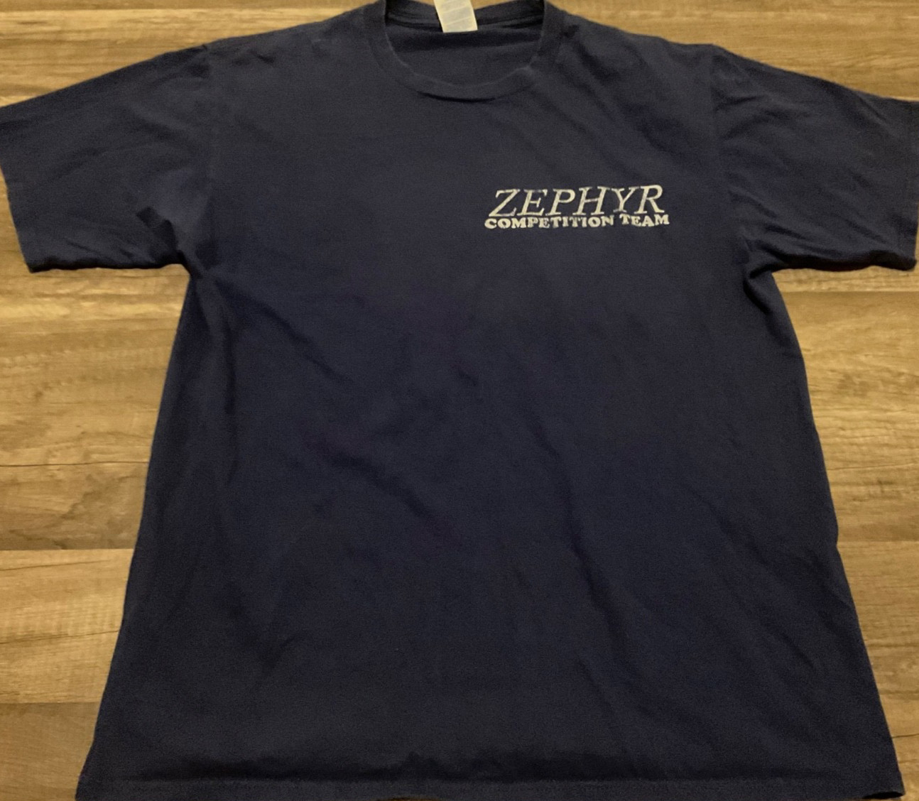 ZEPHYR COMPETITION TEAM GRAPHIC T-SHIRT ( MENS M ) DARK BLUE PREOWNED gallery