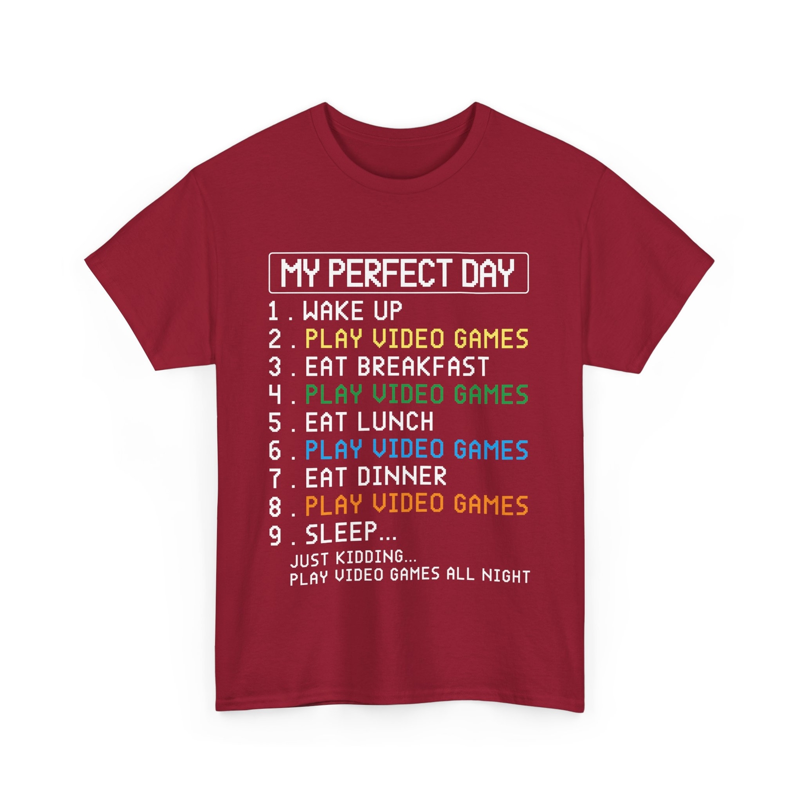 Video Gaming Shirt, My Perfect Day Video Games Lovers Shirt, Gamer Shirt gallery