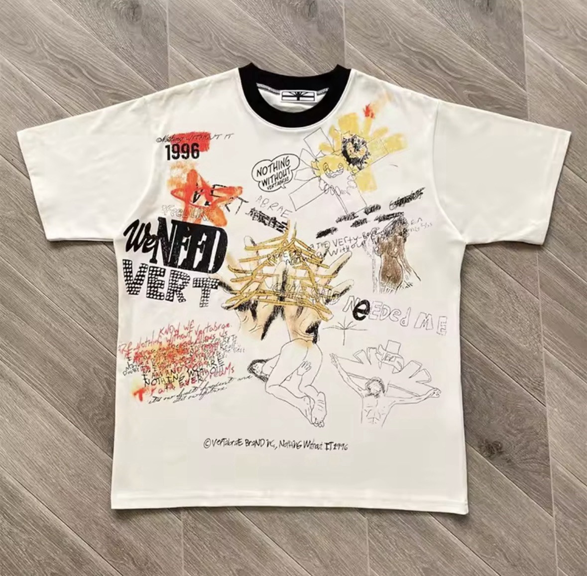 Vertabrae Detention Tee Mens Heavyweight Cotton Round Neck Short Sleeve T-shirts gallery