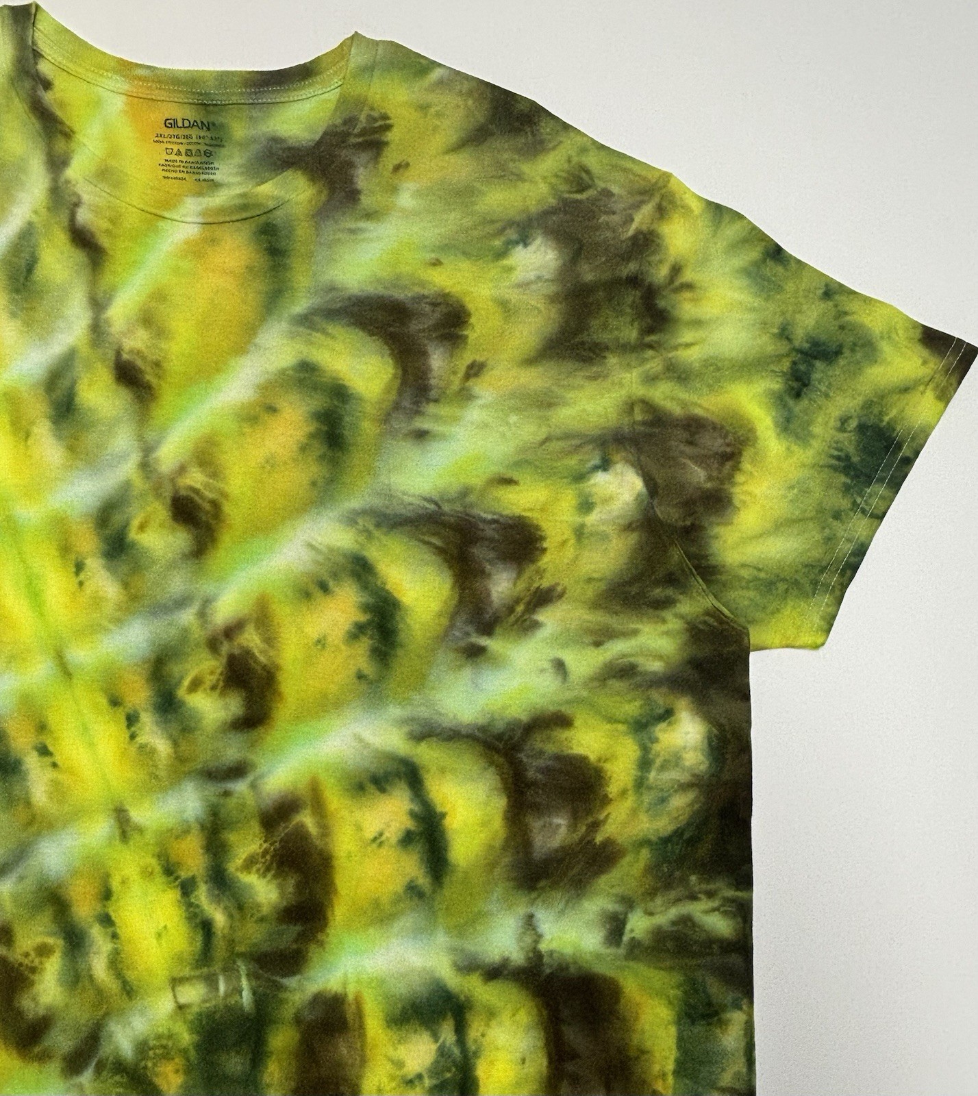 Handmade Ice Tie Dye Adult T-Shirt Unisex Size 2XL Multicolored Gildan Tee NEW gallery