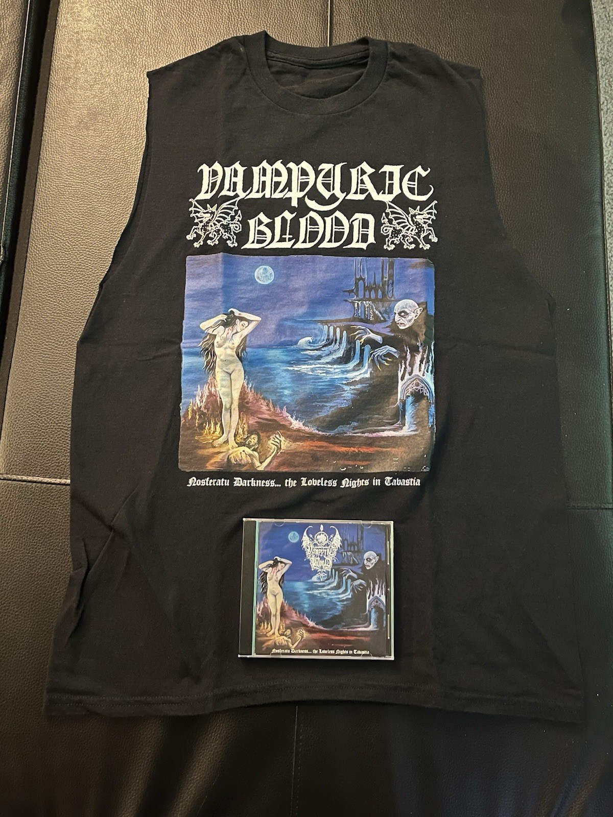 Vampyric Blood Sleeveless Shirt CD Combo Nosferatu Darkness… Medium gallery
