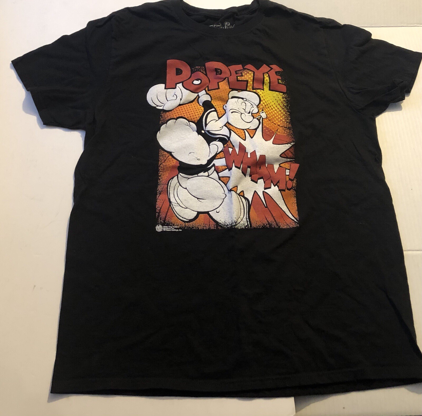 Popeye Men’s Size L Black Graphic T-Shirt Tee G2D20 gallery