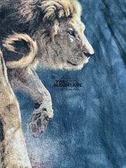 The Mountain Lion Pack Collage Tye Dye Navy Shirt Men Large