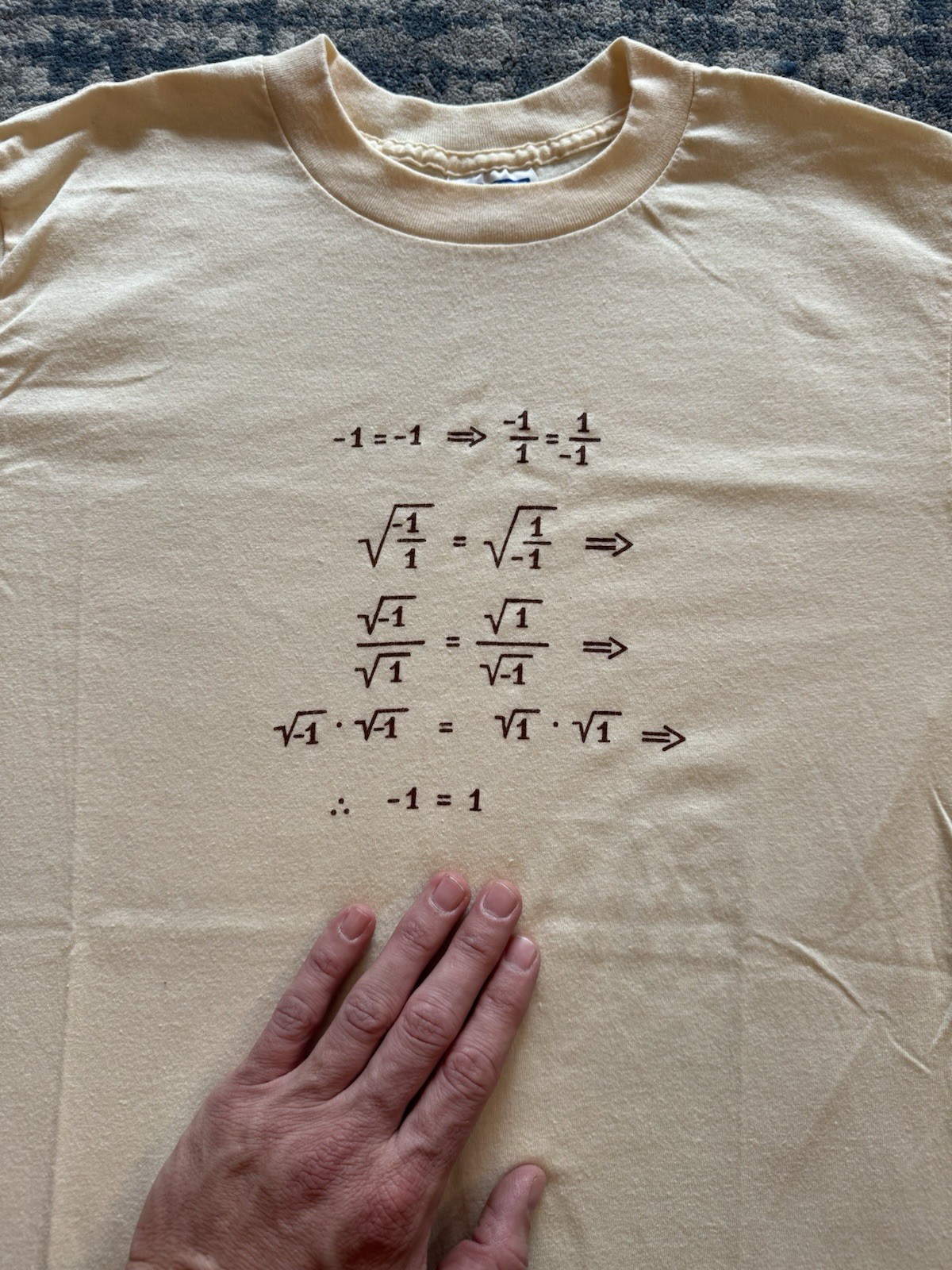 Vintage 80s Mathematical Proof T Shirt Sz L Math Nerd School College University gallery