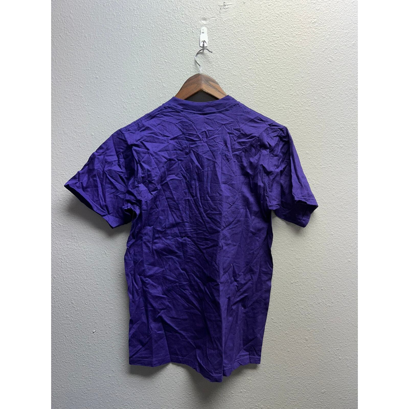 90s Vintage Jerzees 100% Combed Cotton Purple Blank Shirt VTG M gallery