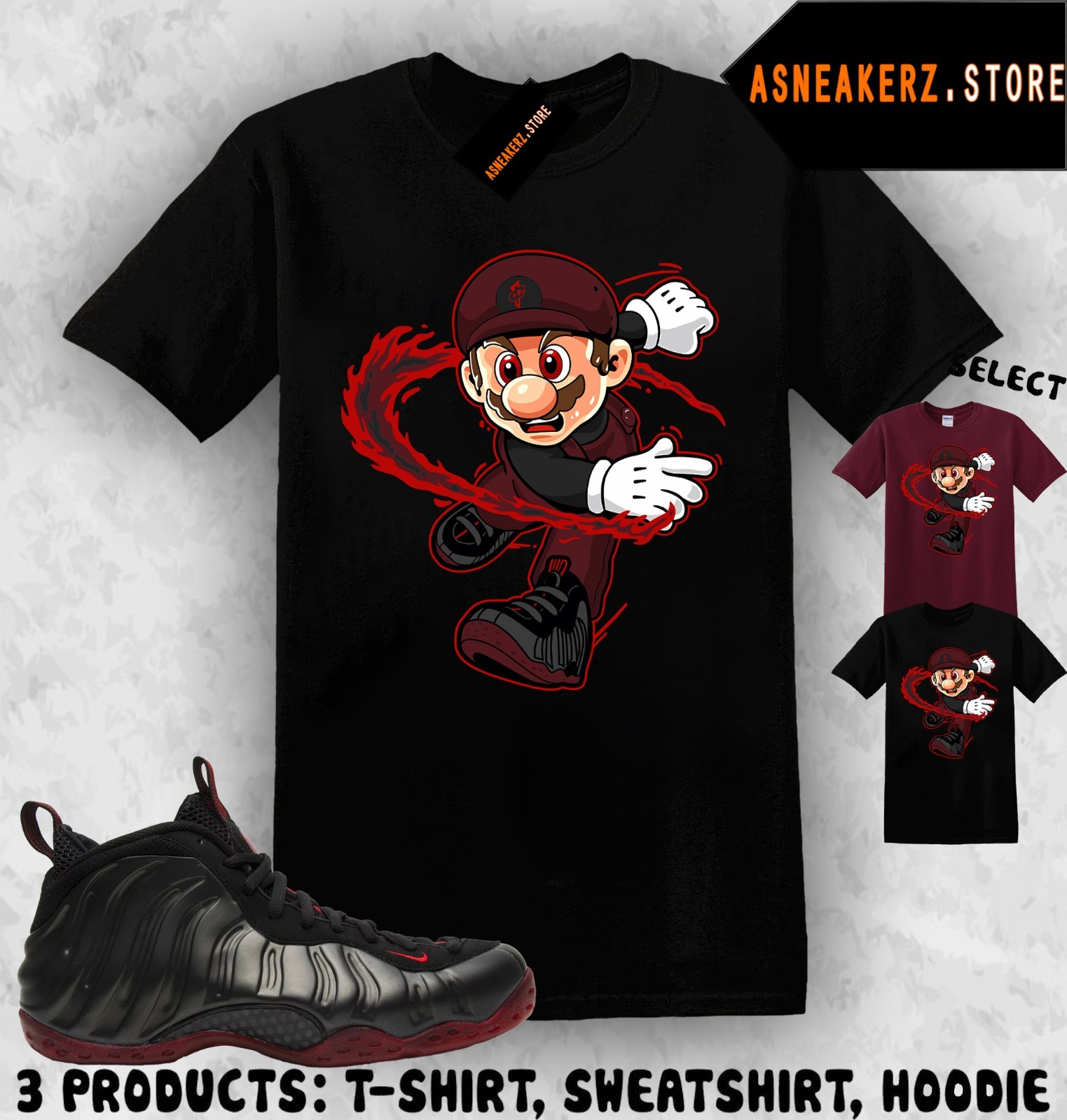 Shirt Matching Foamposite One Cough Drop 2025 To Match Sneaker Sneakerhead Mario gallery