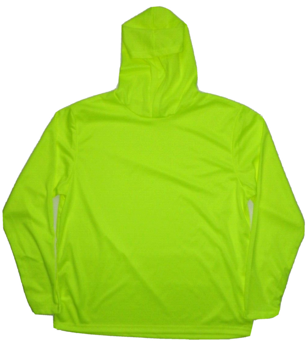 Safety Neon Yellow Long Sleeve Hoodie T Shirt Polyester Shirt Birdeye Mesh New gallery