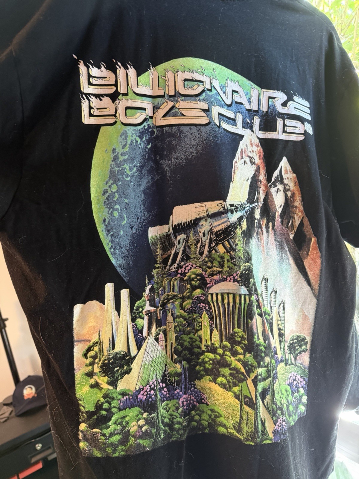 Billionaire Boys Club BBC Sci-Fi Graphic Tee Black Front Back Print Mens XL gallery