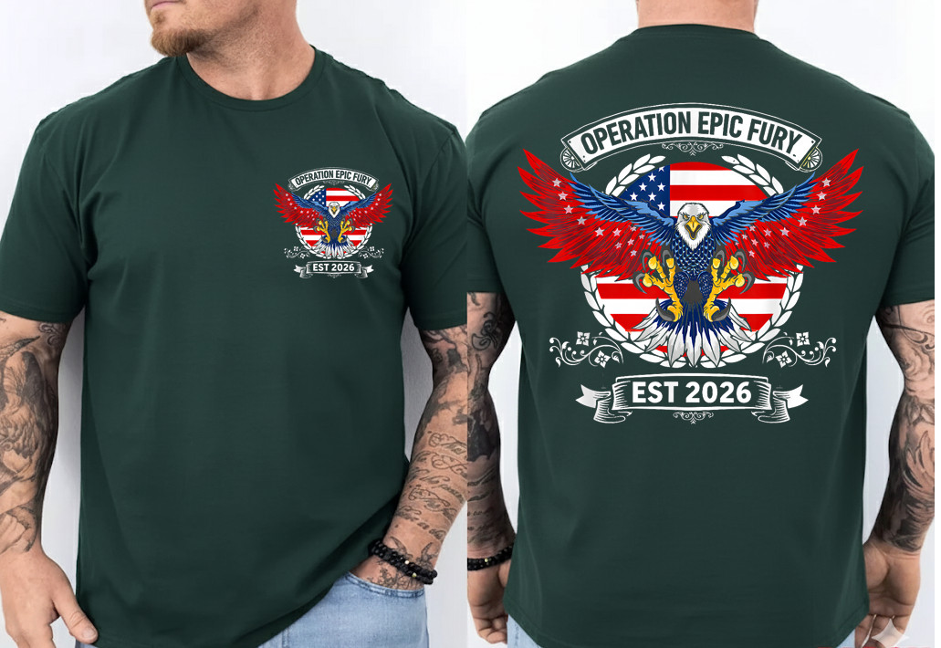 Operation Epic Fury Military Tactical Patriotic USA Graphic 2 Side T-Shirt gallery