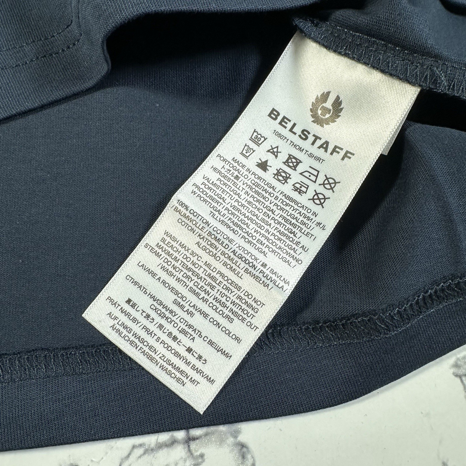 BELSTAFF Mens Deep Navy Blue Thom Pocket T Shirt SIZE SMALL BNWT Authentic gallery
