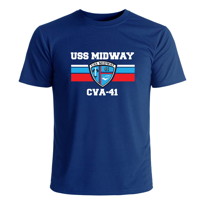 USS Midway CVA-41 T-Shirt Crest US Navy Officially Licensed