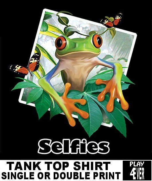 HAPPY COLORFUL AMPHIBIAN TREE FROG SELFIE BUTTERFLIES TANK TOP SHIRT A028 gallery
