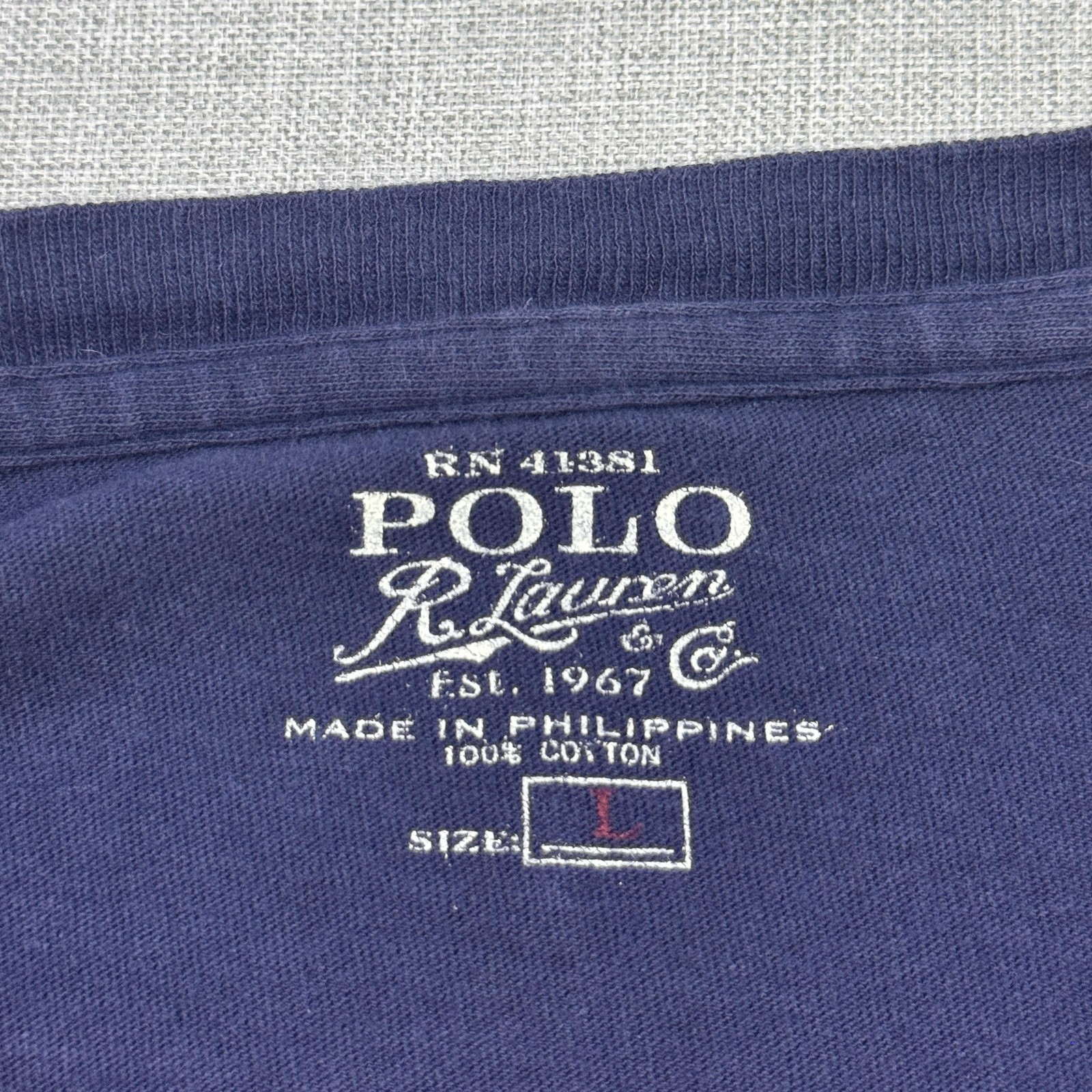 Polo Ralph Lauren Shirt Mens Large Blue Sportsman Graphic Long Sleeve Crewneck gallery