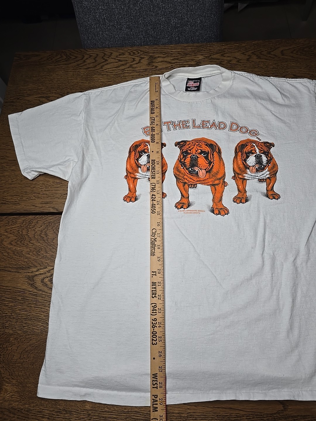 Big Johnson Be The Lead Dog Tshirt Sz XXL Vintage 1996 Made In USA Single Stitch gallery