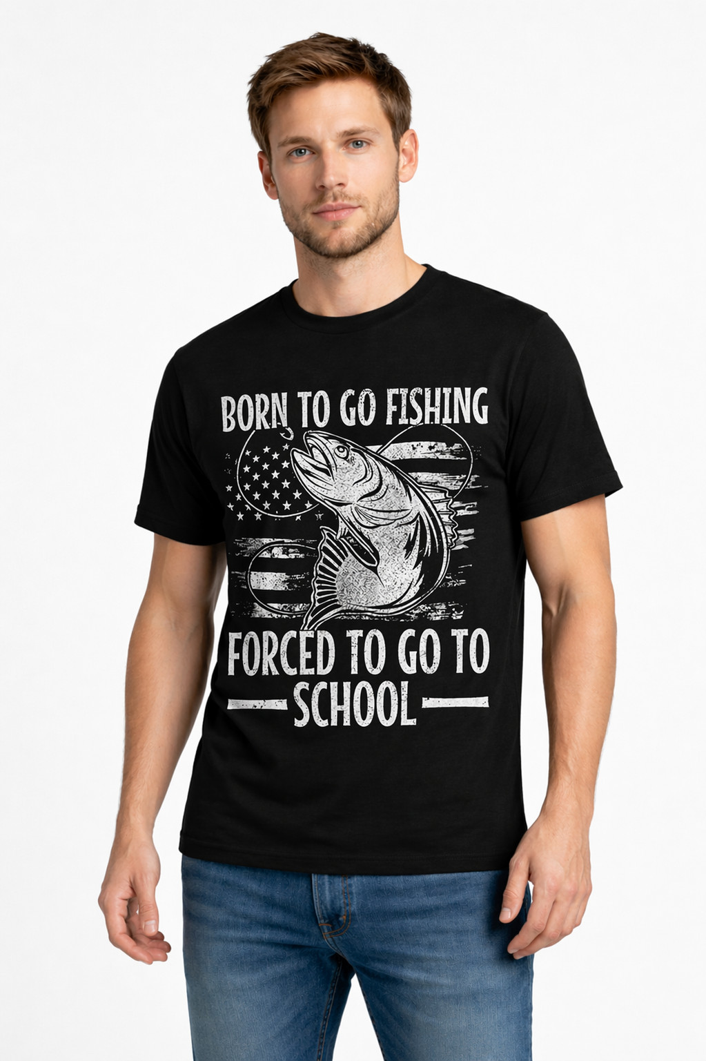 Bass Fishing T Shirt Funny Fish Graphic Angler Casual Streetwear Gift Tee