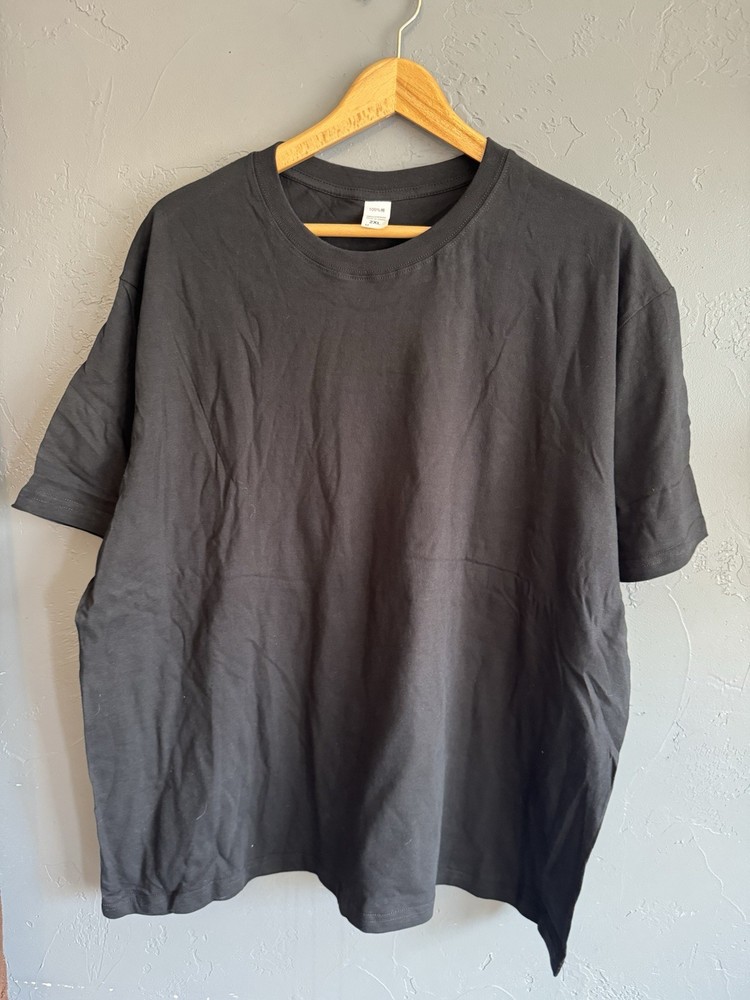 Men’s Crewneck Short Sleeved Plain Cotton T-Shirt 4-pack BLACK 2X 100% Cotton