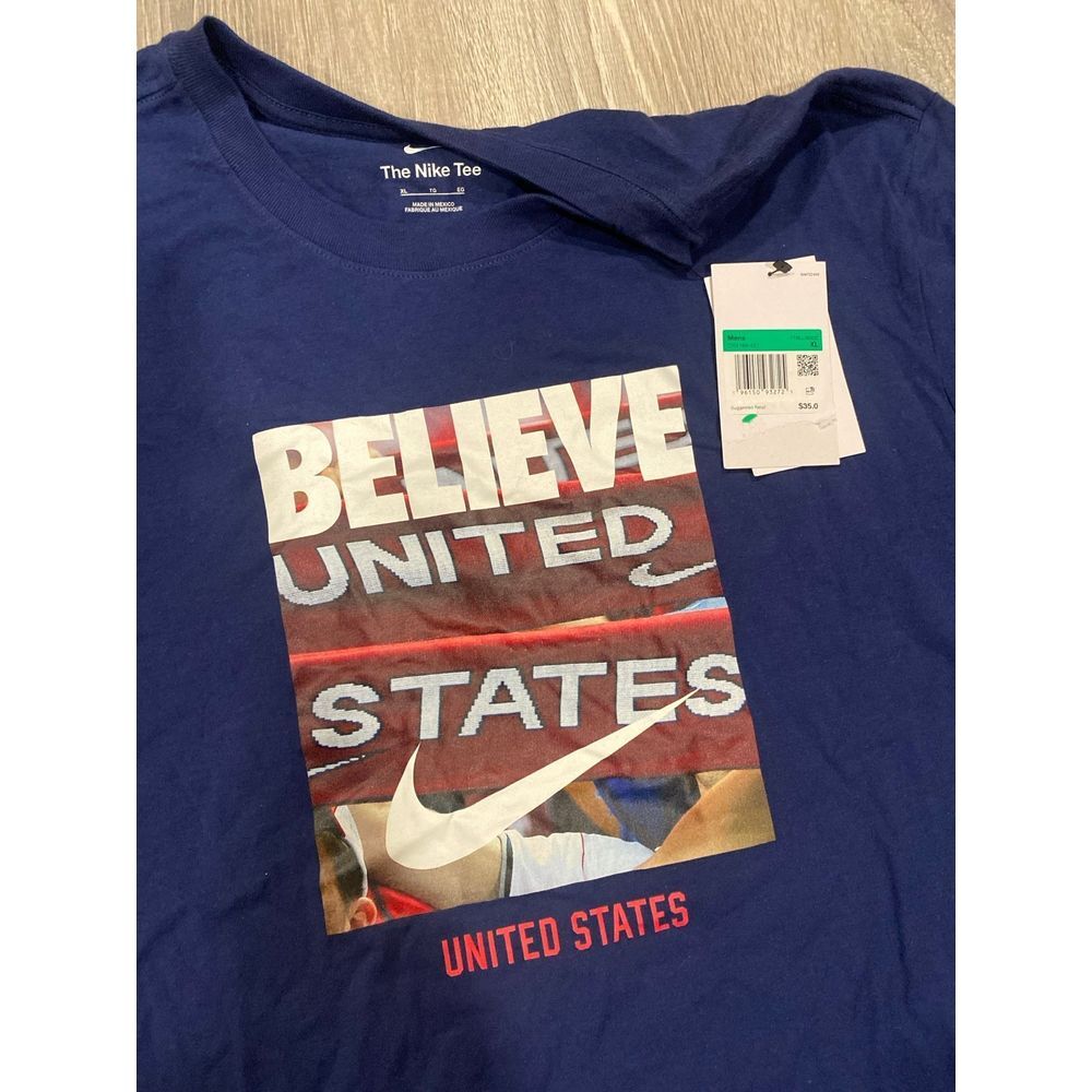 Men's XL Nike Believe United States Patriotic Graphic T-Shirt Blue New with Tags gallery