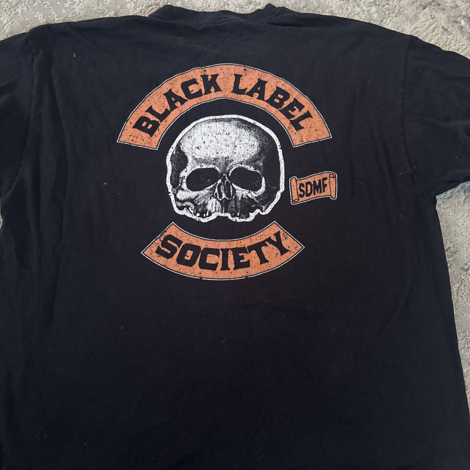 2000s Black Label Society SDMF Blessed Hell Ride Skull Hot Rod Shirt XL gallery