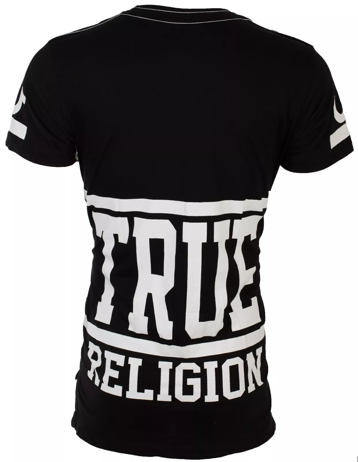 $95 TRUE RELIGION Black White STARTER Oversized Fit Designer Graphic T-shirt NWT gallery