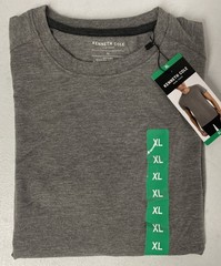 KENNETH COLE Men’s Organic Cotton Blend Crewneck T-Shirt XL GRAY 4-Way Stretch