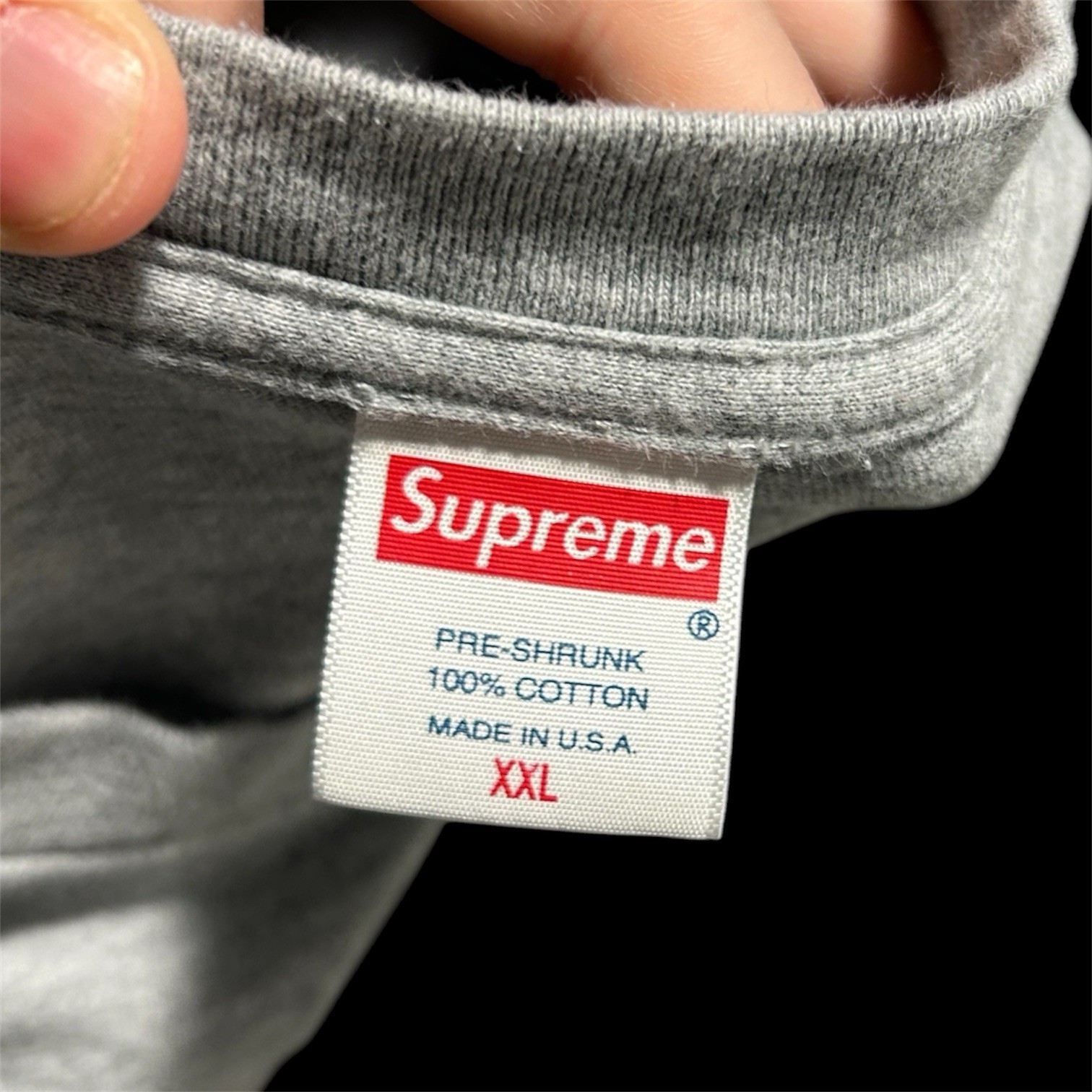 Supreme Heather Gray Box Logo Tee gallery
